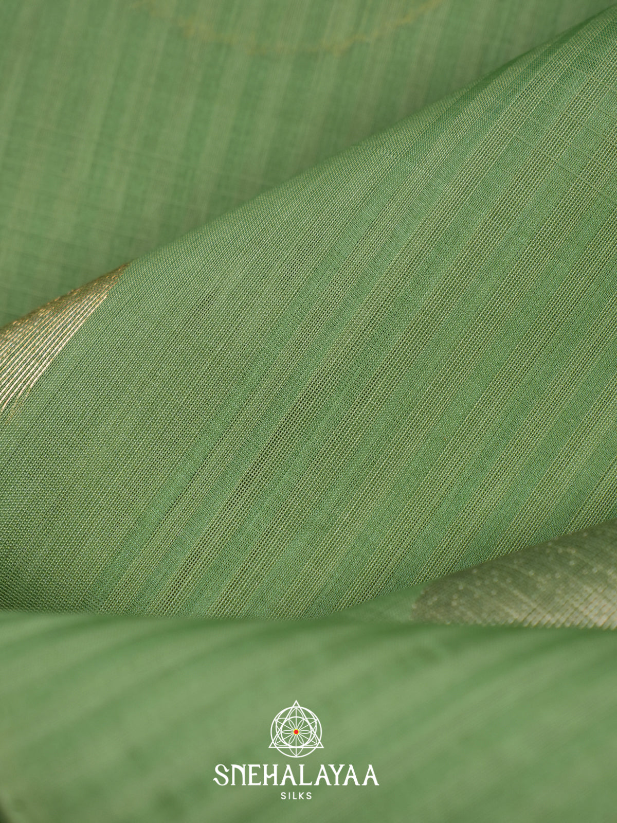 Sage Green Kora Silk Cotton Saree