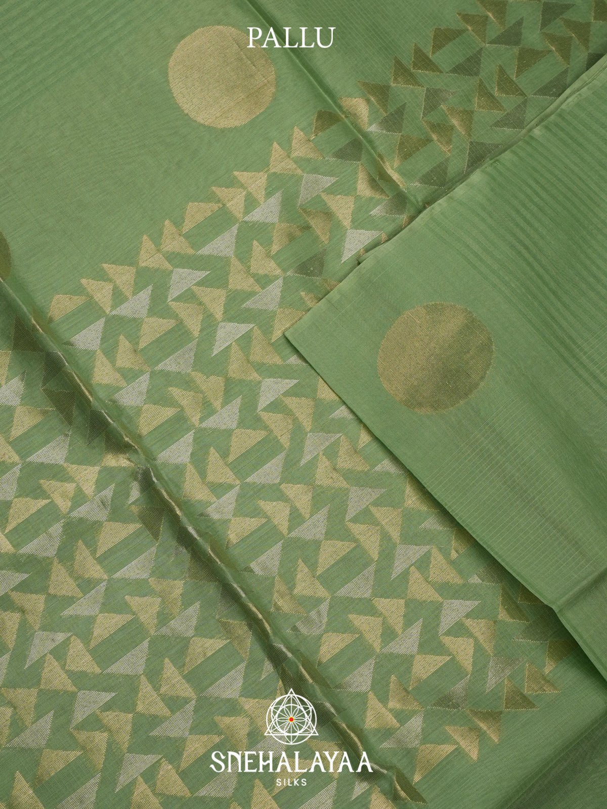 Sage Green Kora Silk Cotton Saree