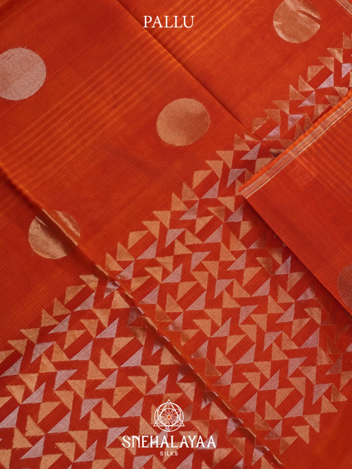 Orange Kora Silk Cotton Saree