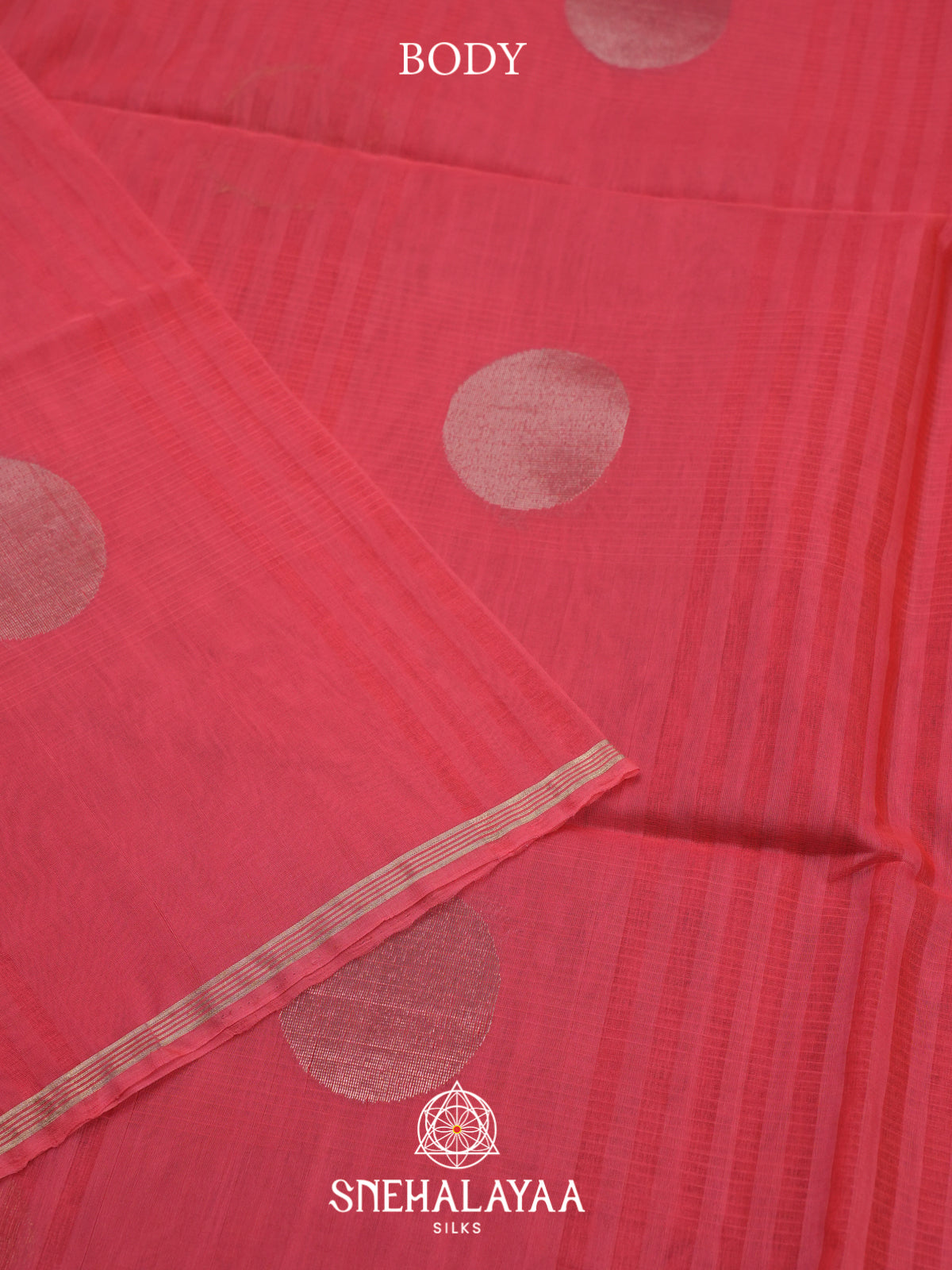 Pink Kora Silk Cotton Saree