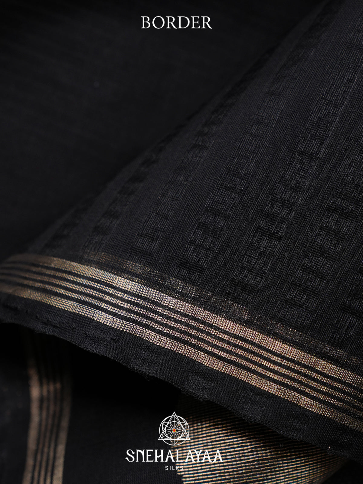 Black Kora Silk Cotton Saree