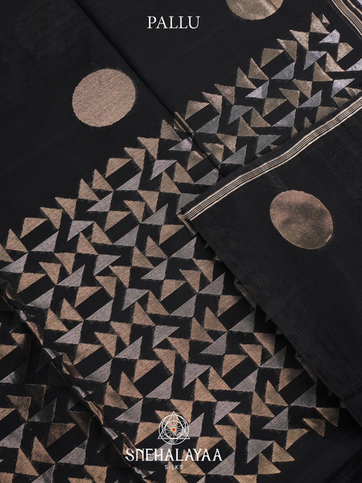 Black Kora Silk Cotton Saree