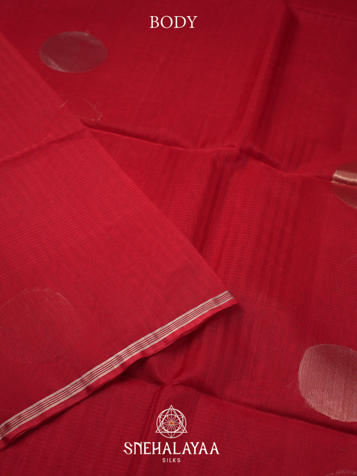 Red Kora Silk Cotton Saree
