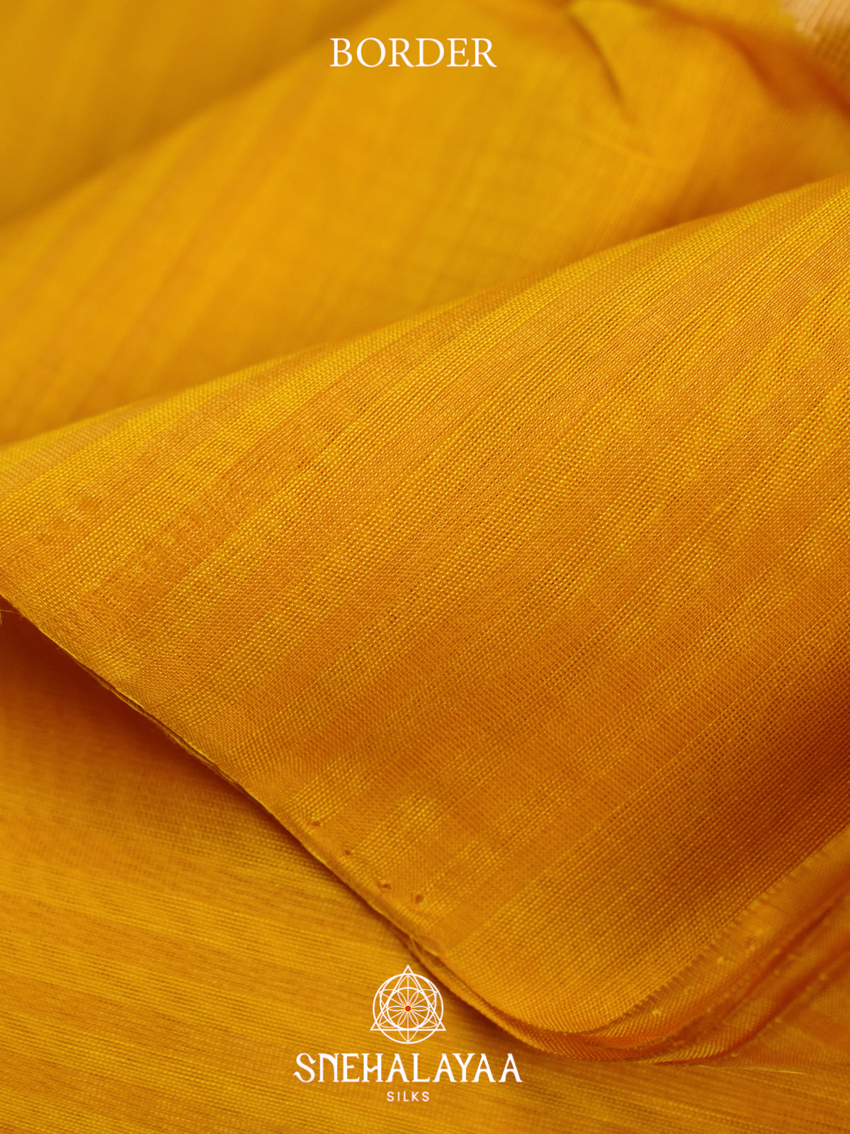 Mustard Kora Silk Cotton Saree