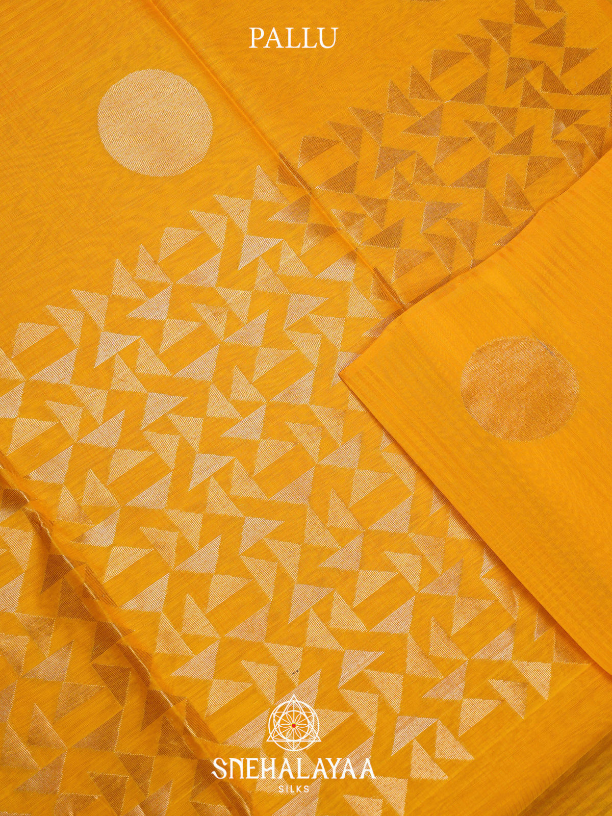 Mustard Kora Silk Cotton Saree