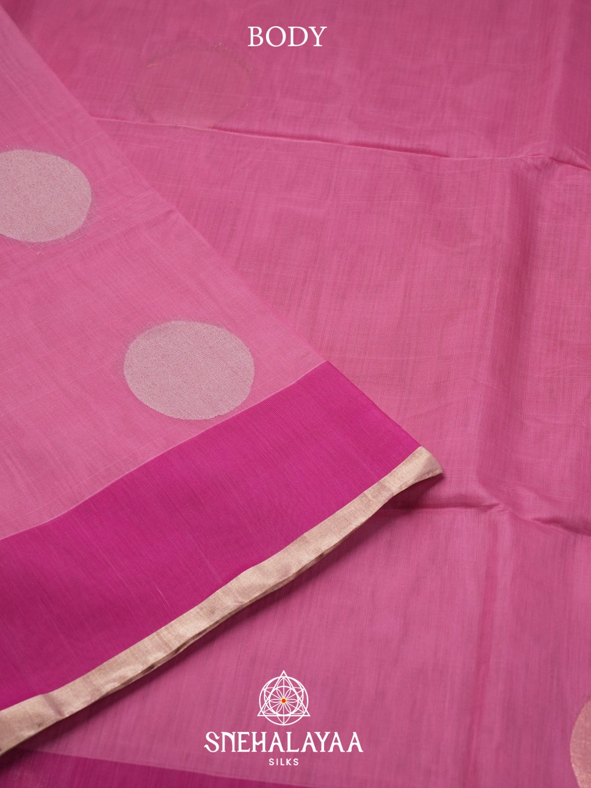 Pink Kora Silk Cotton Saree