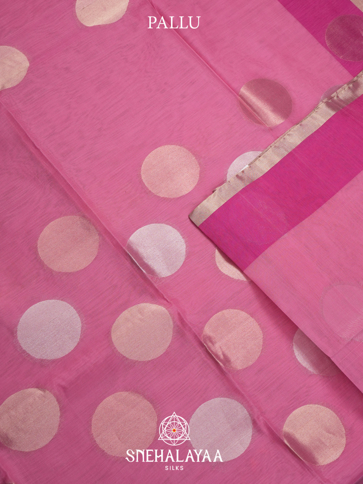 Pink Kora Silk Cotton Saree