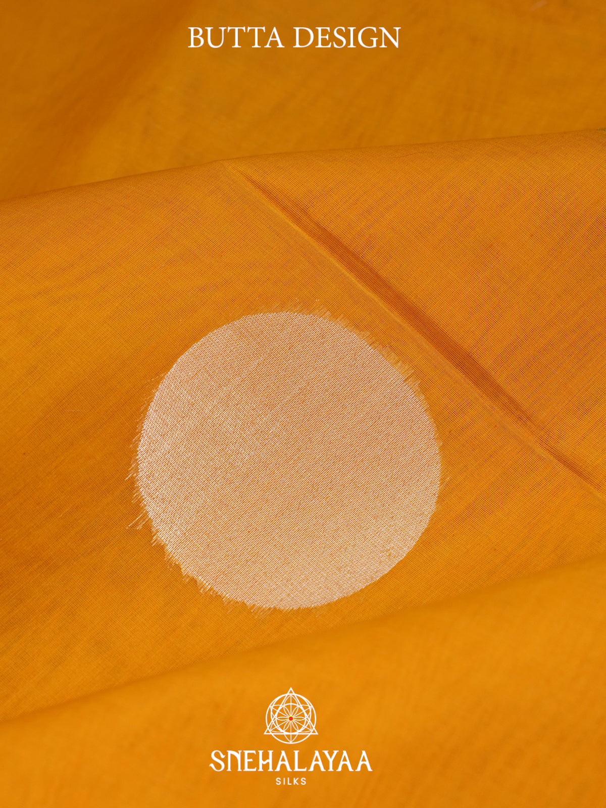 Mustard Kora Silk Cotton Saree