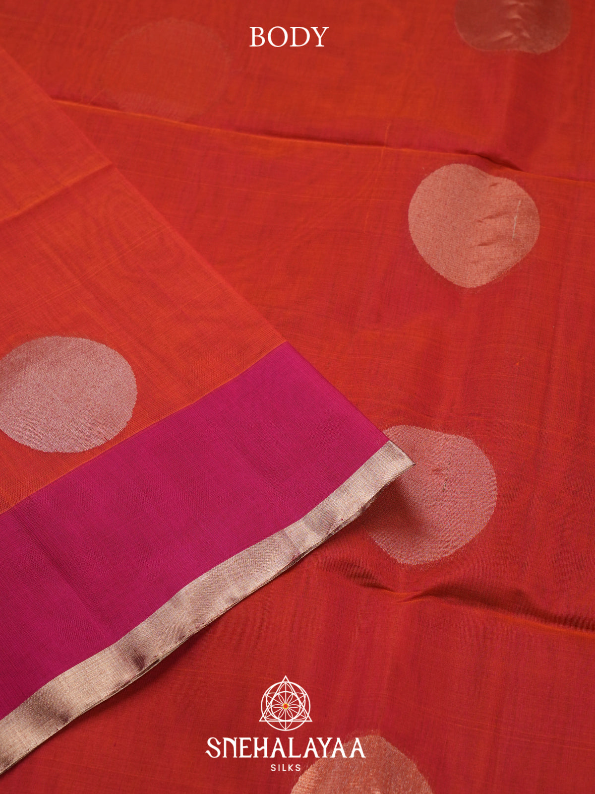 Red Kora Silk Cotton Saree