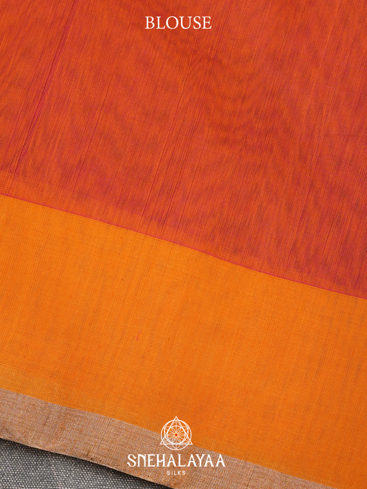 Orange Kora Silk Cotton Saree