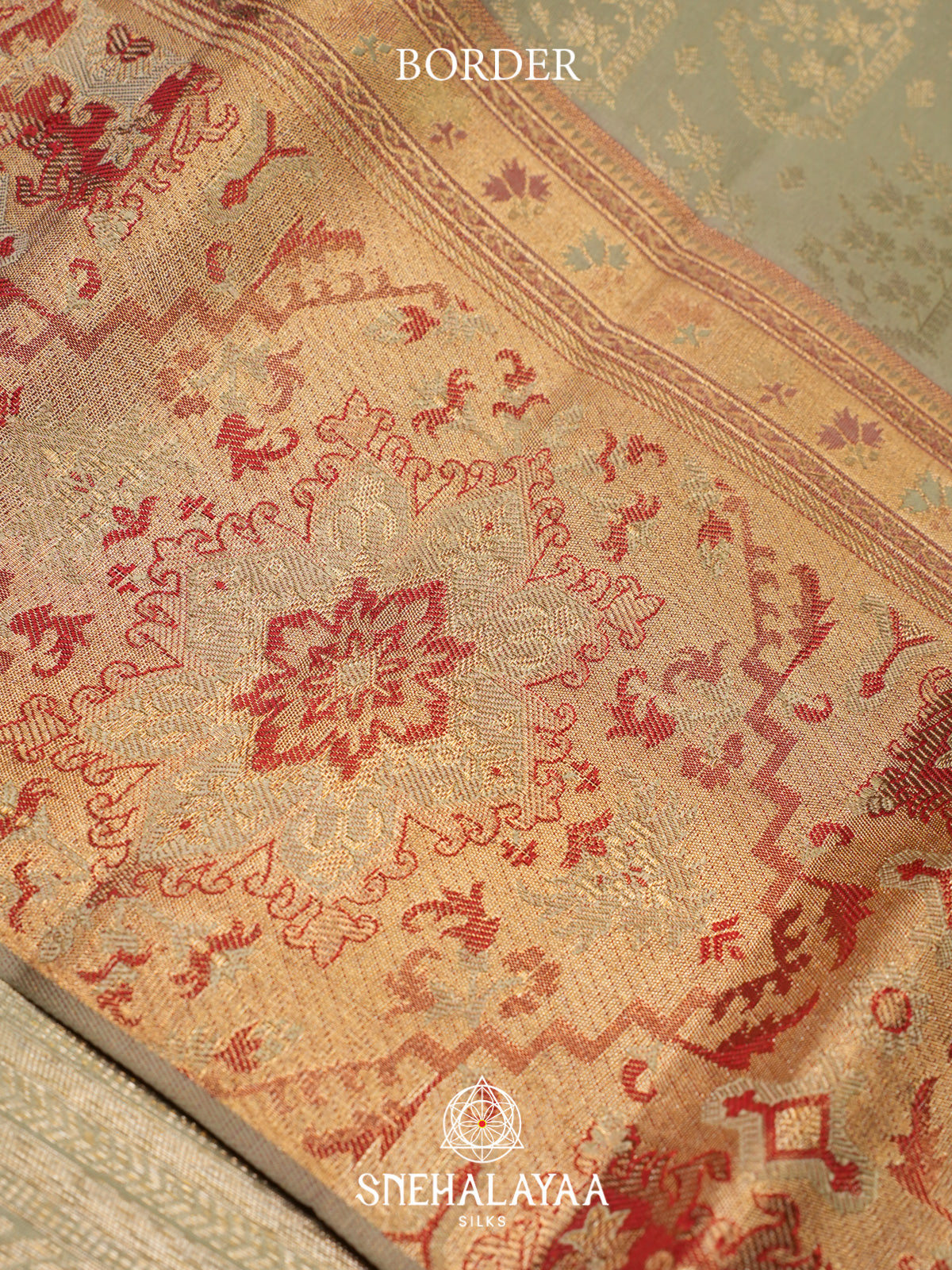 Sage Green Kanjivaram Silk Saree