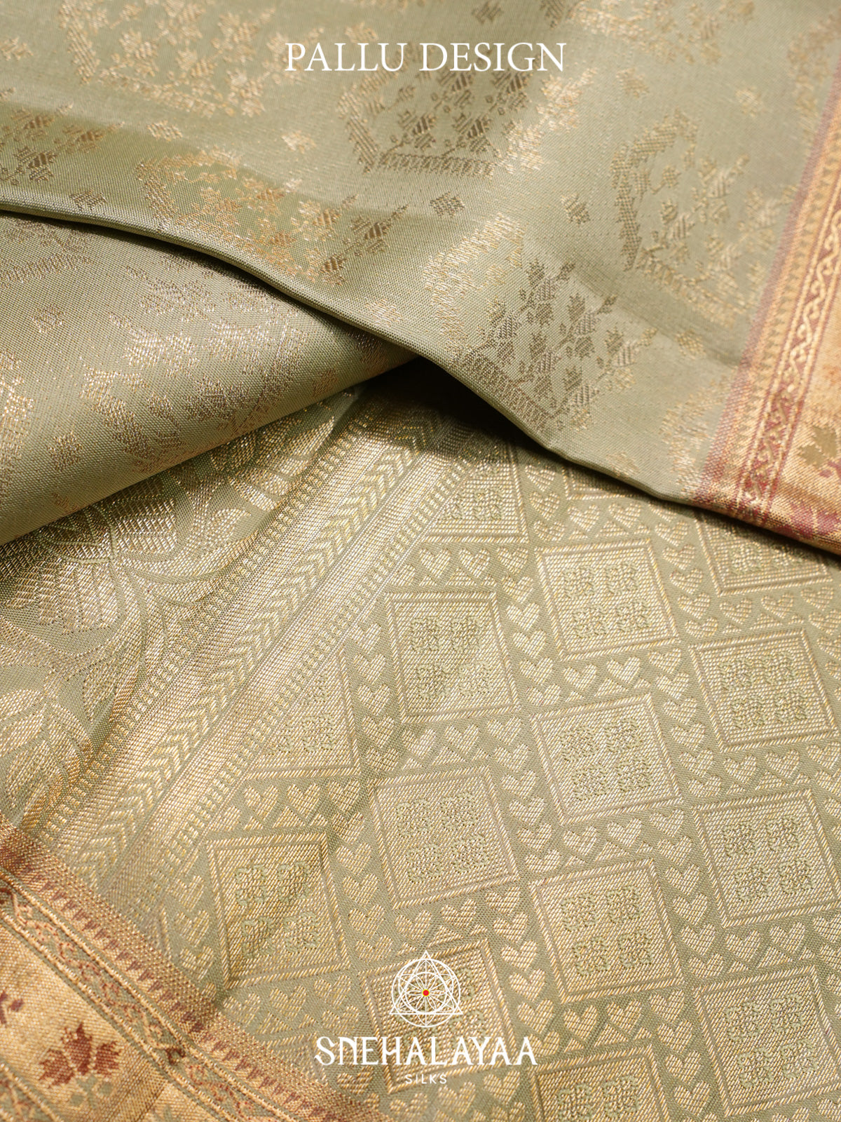 Sage Green Kanjivaram Silk Saree