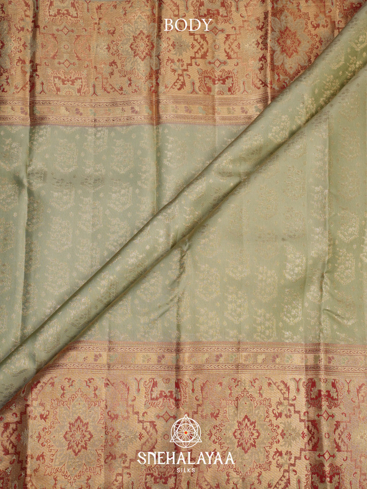 Sage Green Kanjivaram Silk Saree