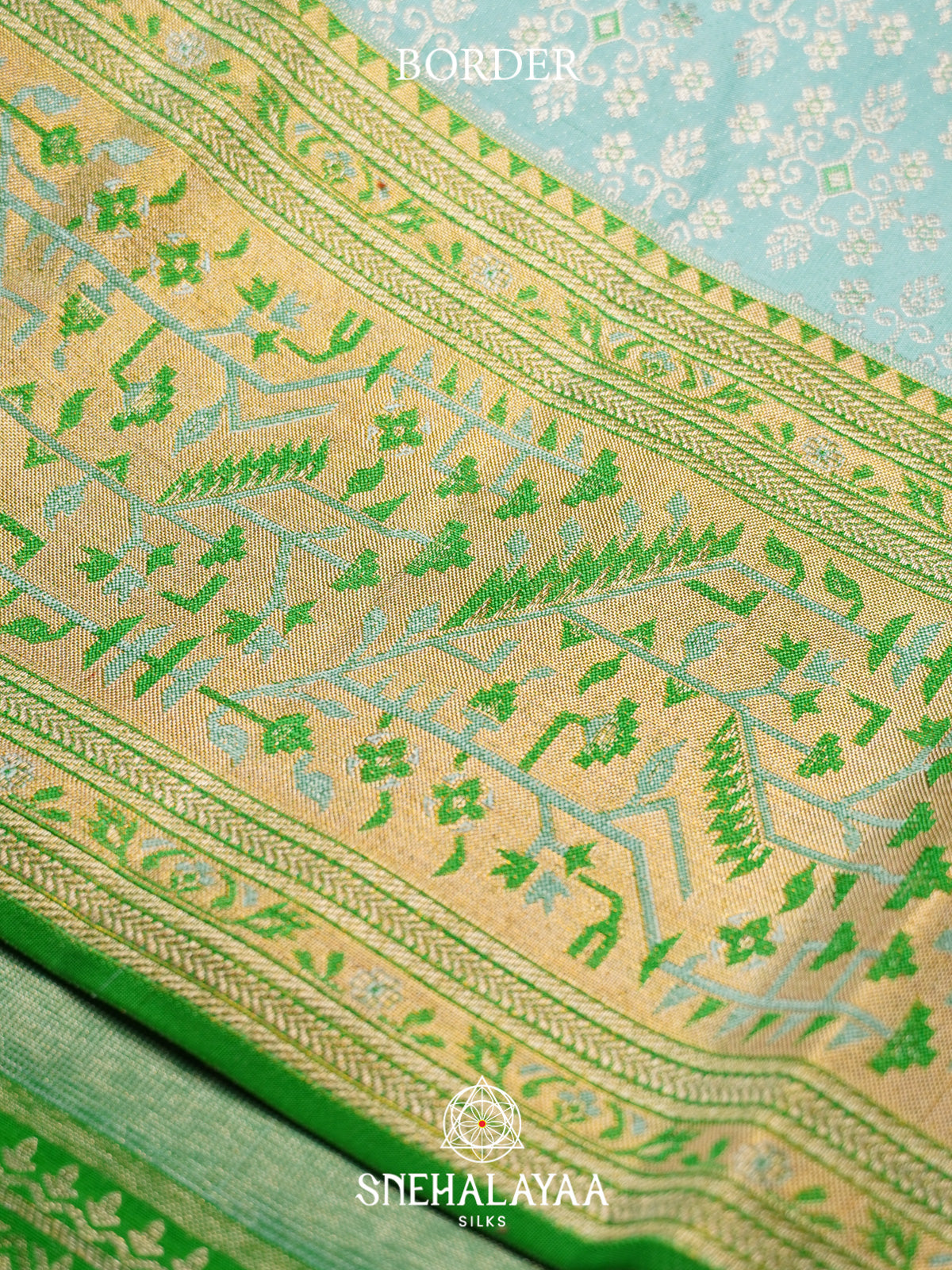Mint Blue Kanjivaram Silk Saree