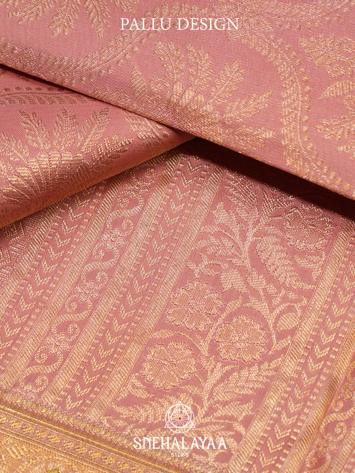Pale Pink Kanjivaram Silk Saree