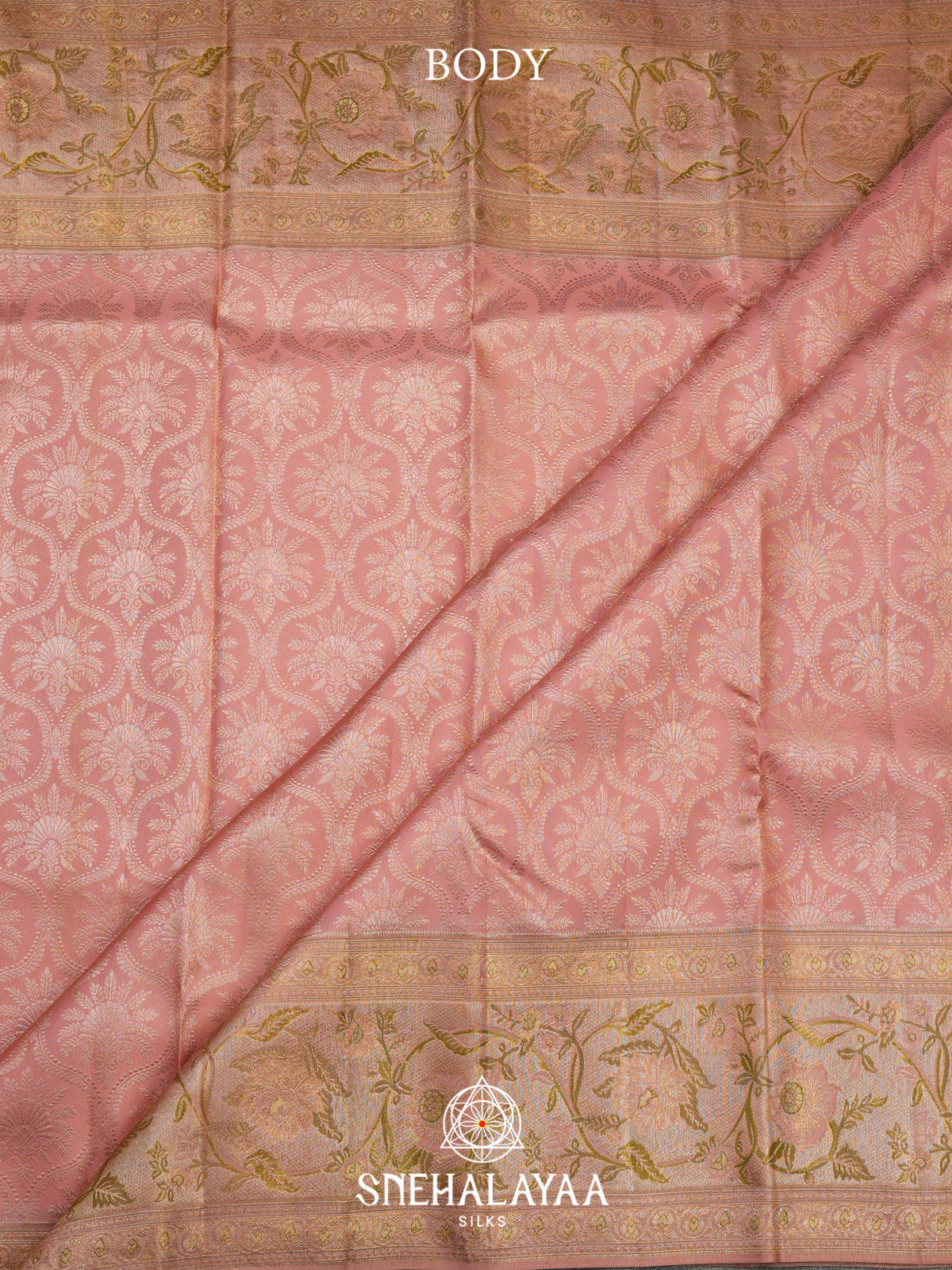 Pale Pink Kanjivaram Silk Saree