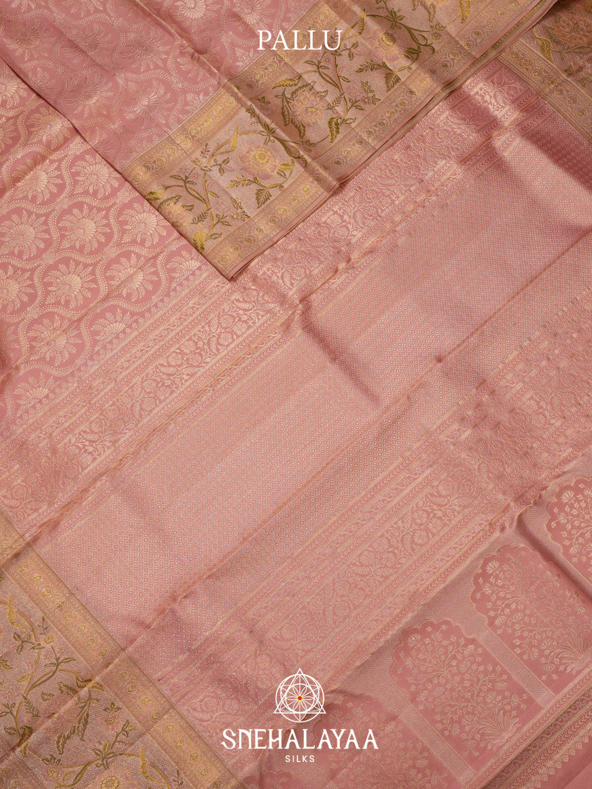 Pale Pink Kanjivaram Silk Saree
