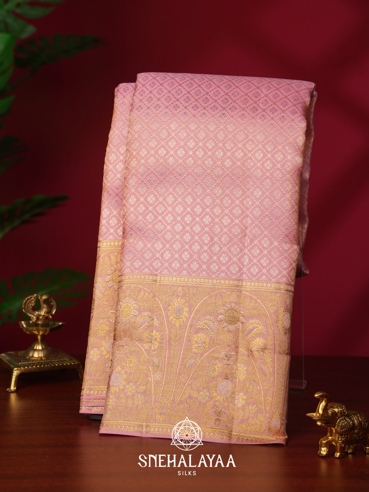 Pink Kanjivaram Silk Saree