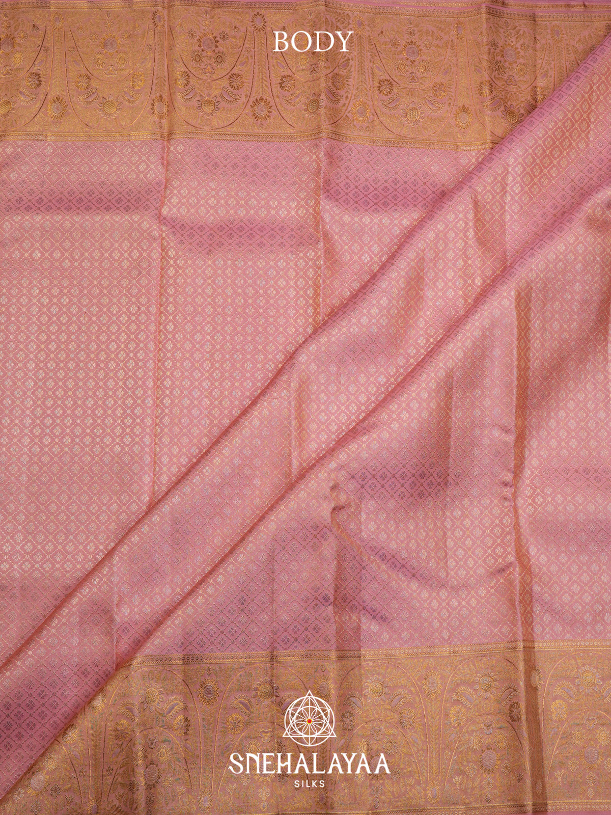 Pink Kanjivaram Silk Saree