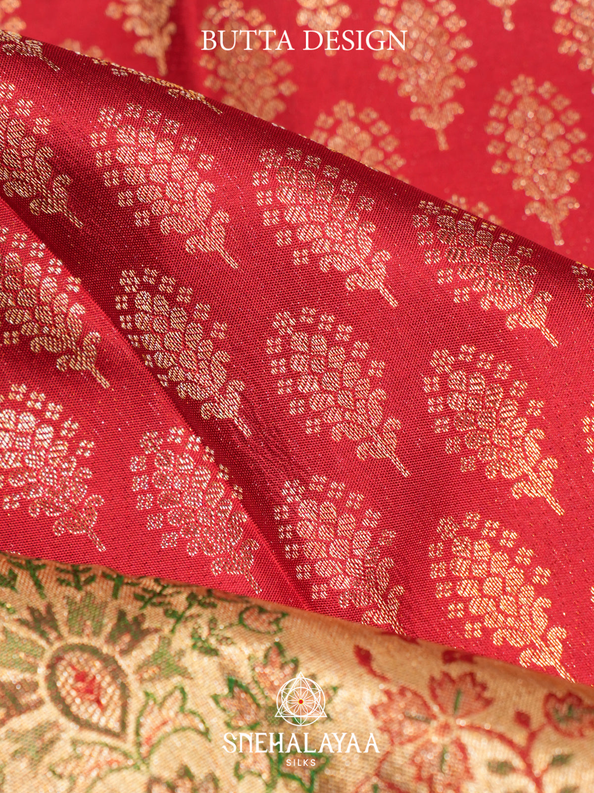 Coral Red Kanjivaram Silk Saree
