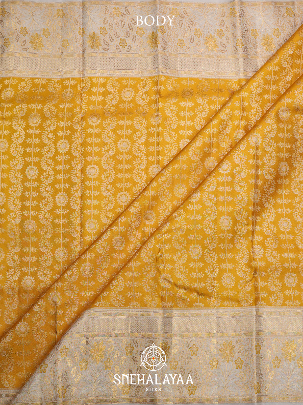 Yellow Kanjivaram Silk Saree