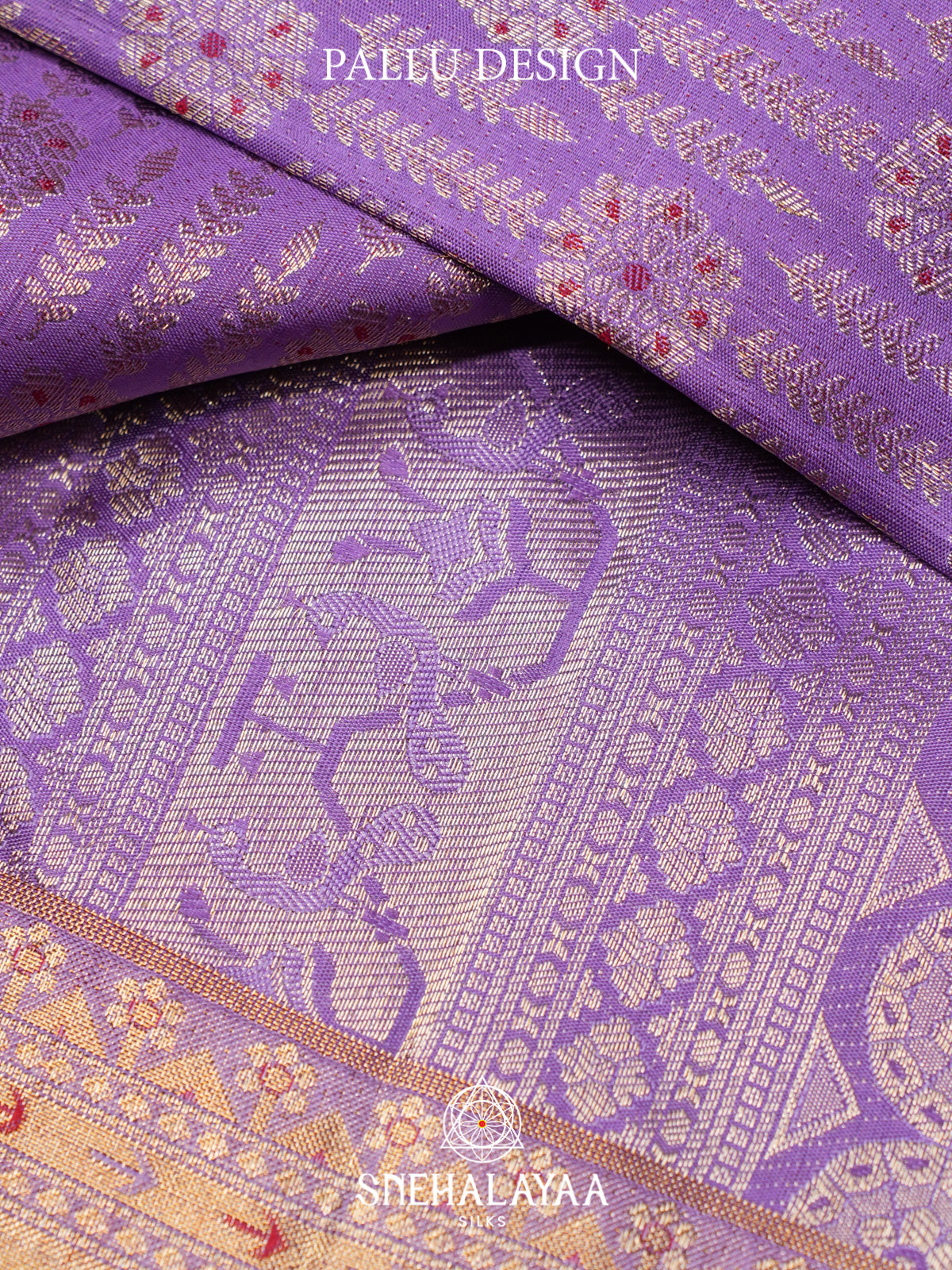 Lilac Kanjivaram Silk Saree