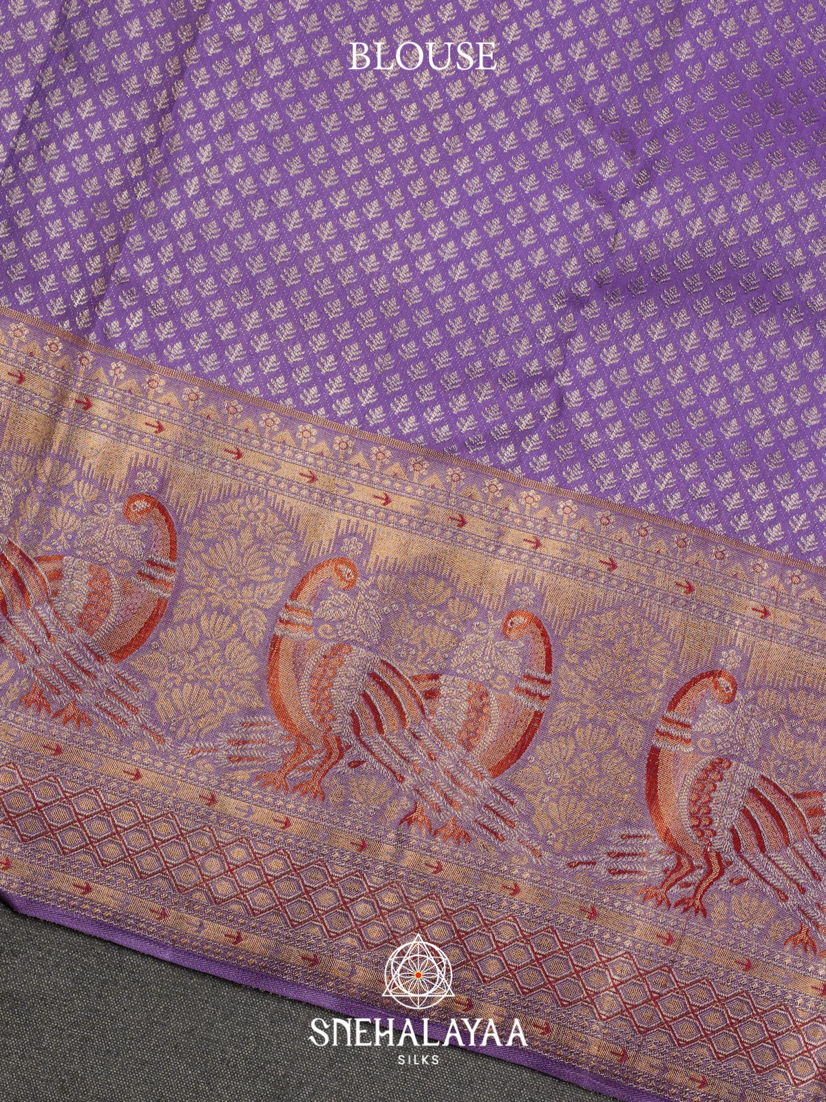 Lilac Kanjivaram Silk Saree