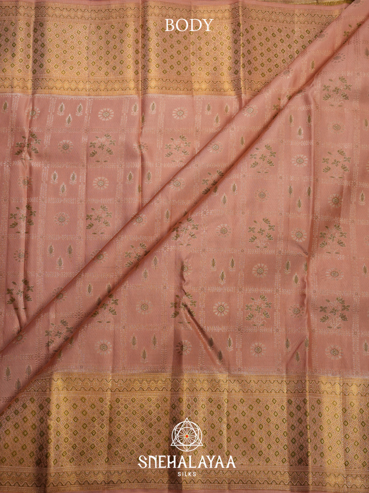 Cream Kanjivaram Silk Saree