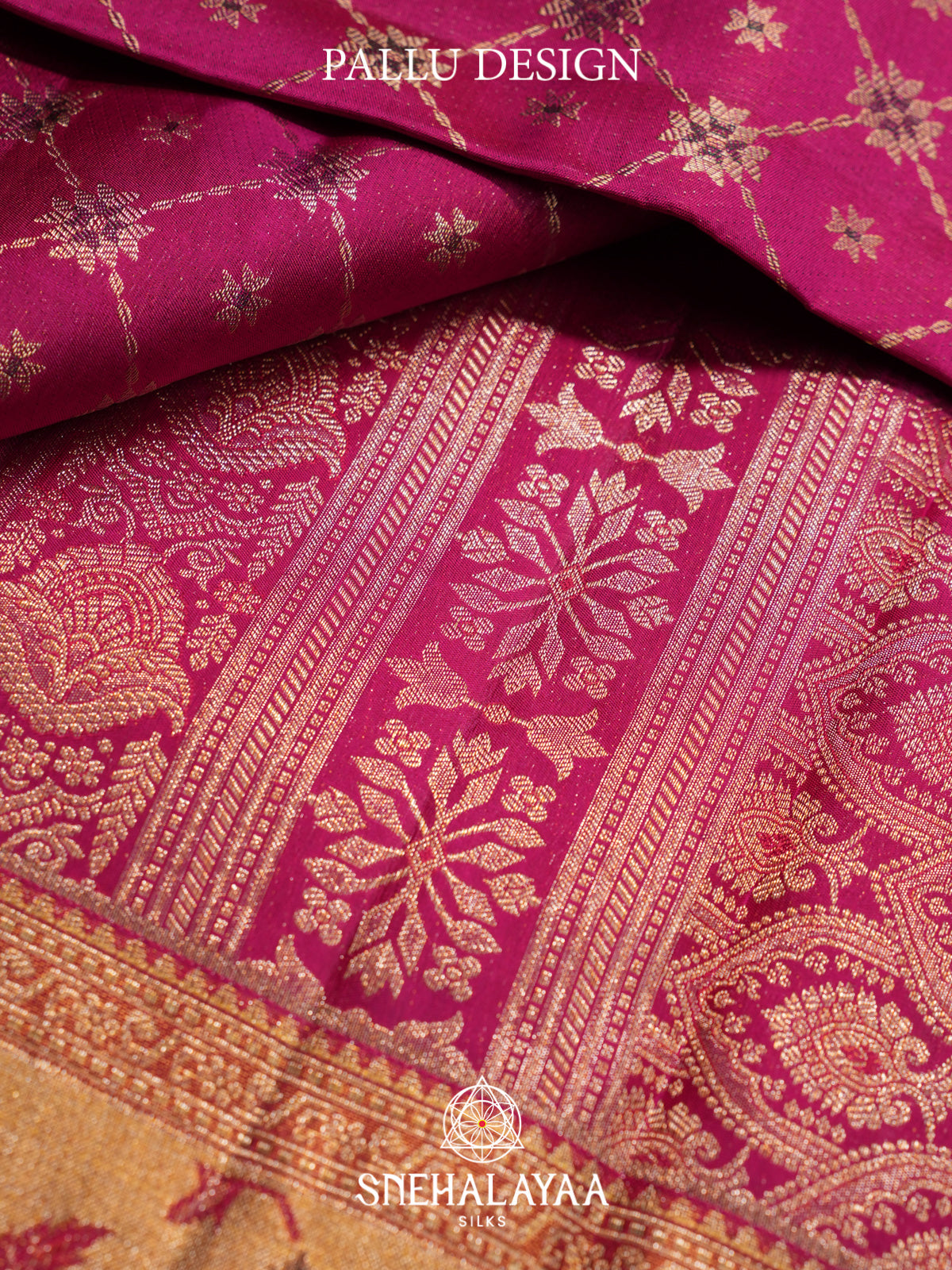 Fushsia Pink Kanjivaram Silk Saree