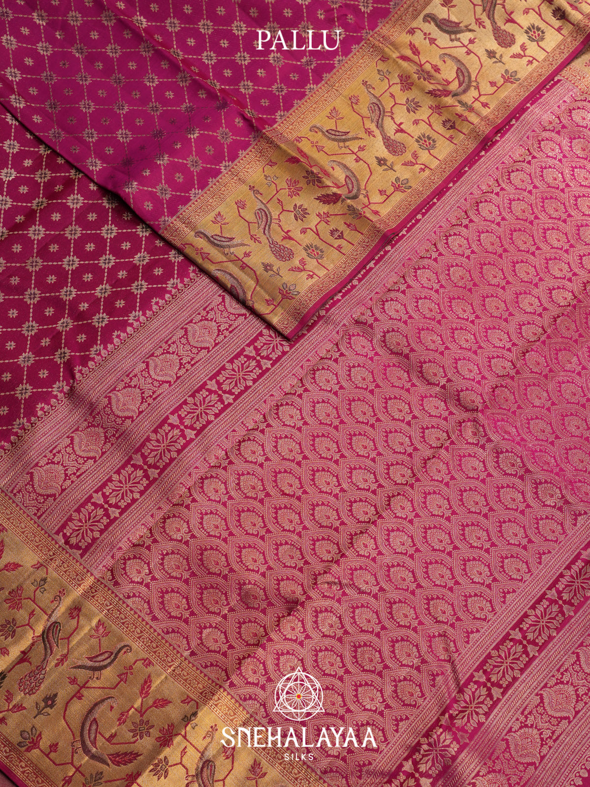 Fushsia Pink Kanjivaram Silk Saree