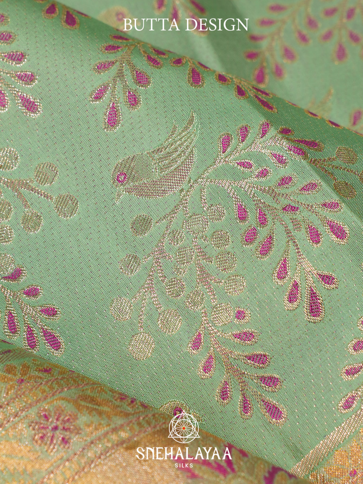 Mint Green Kanjivaram Silk Saree