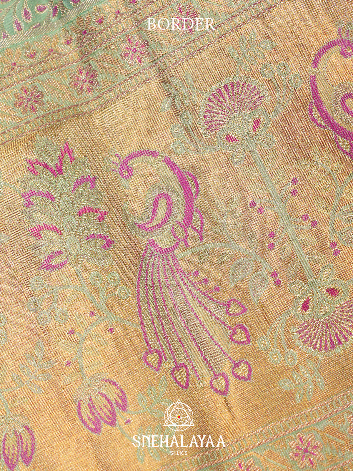 Mint Green Kanjivaram Silk Saree