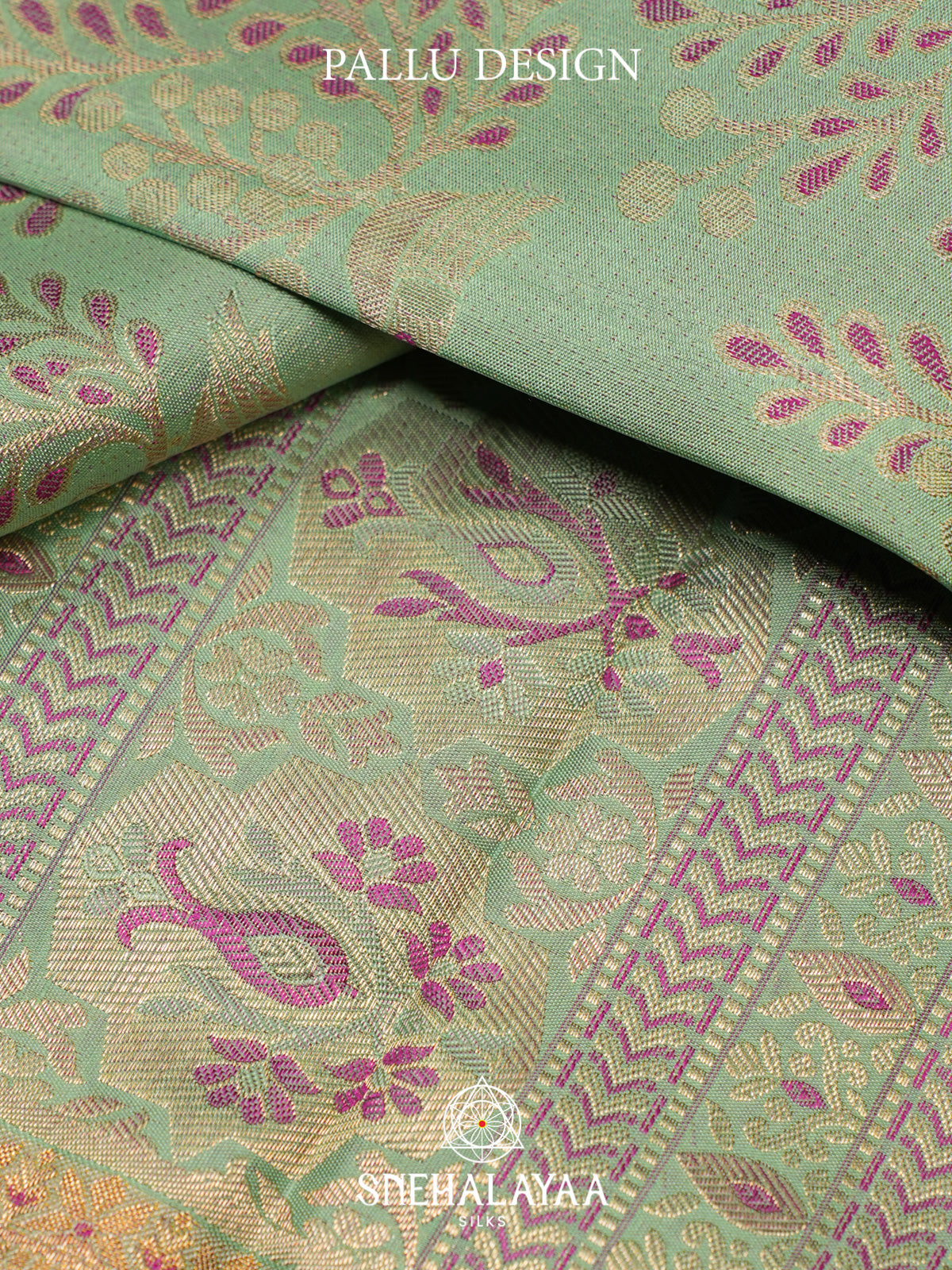 Mint Green Kanjivaram Silk Saree