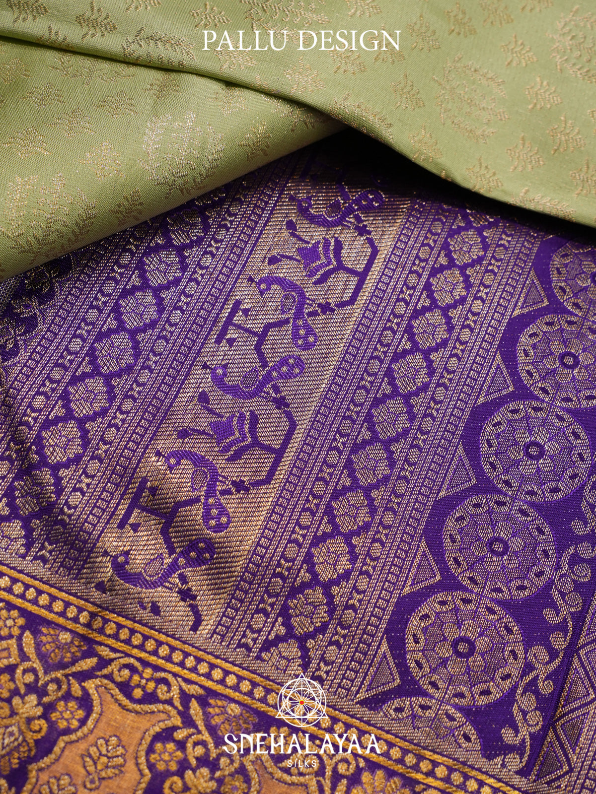 Pista Green Kanjivaram Silk Saree
