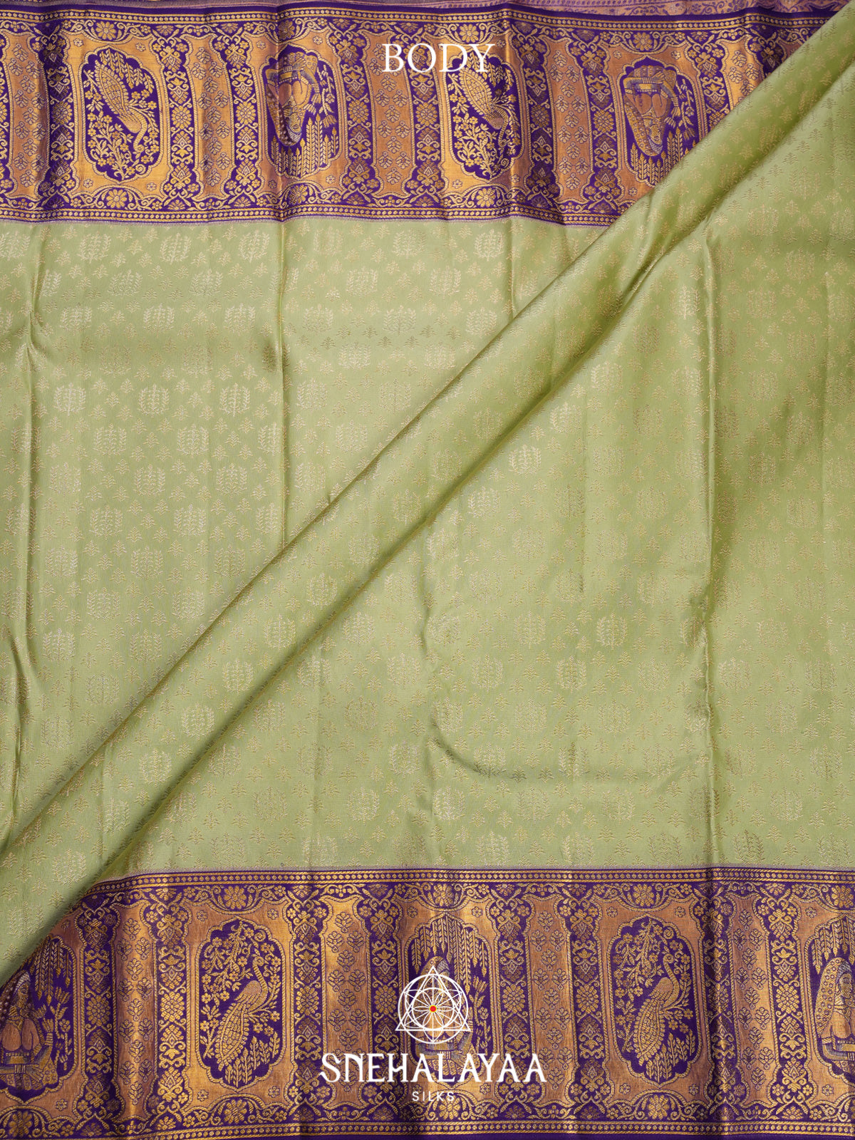 Pista Green Kanjivaram Silk Saree
