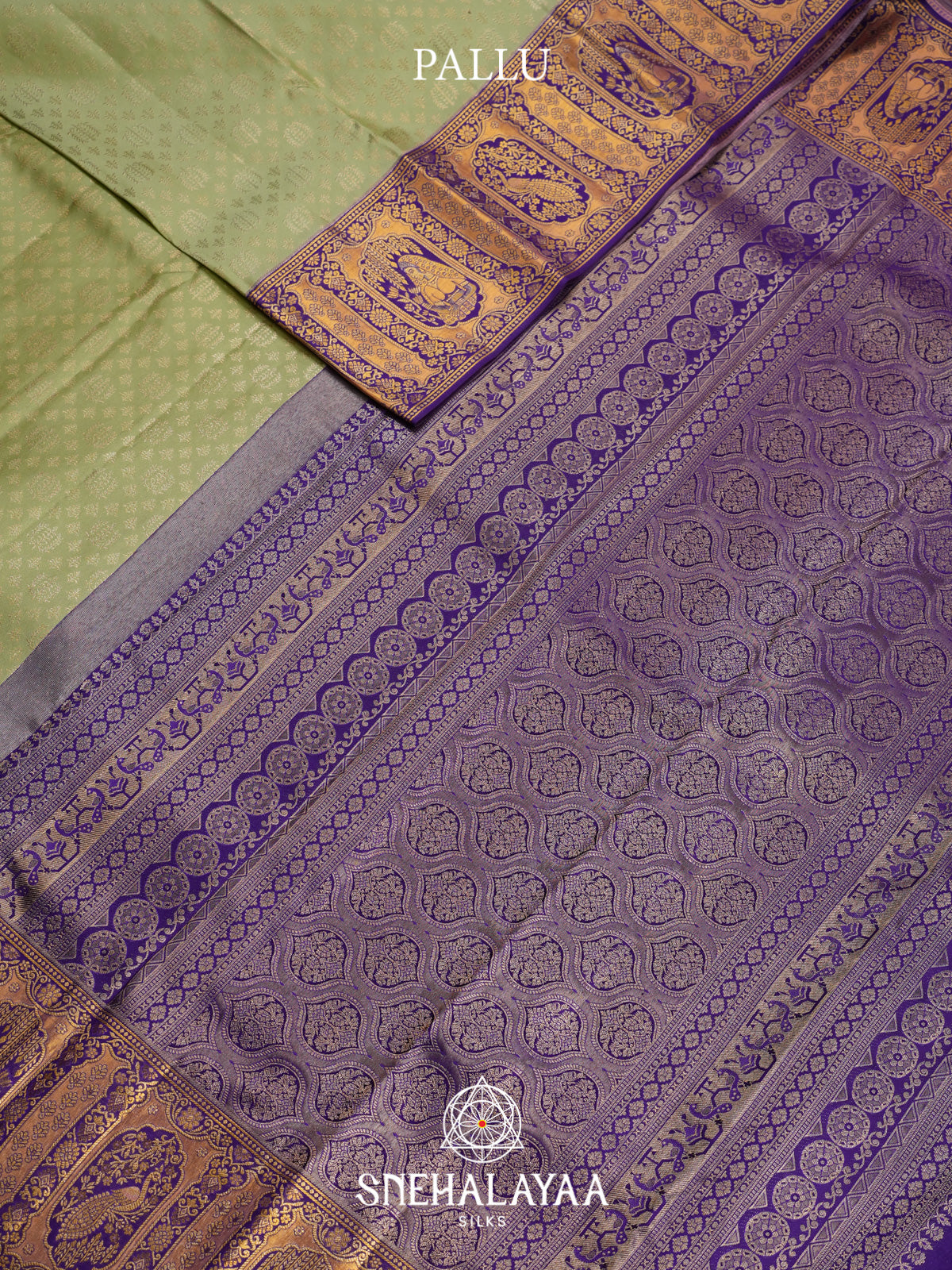 Pista Green Kanjivaram Silk Saree