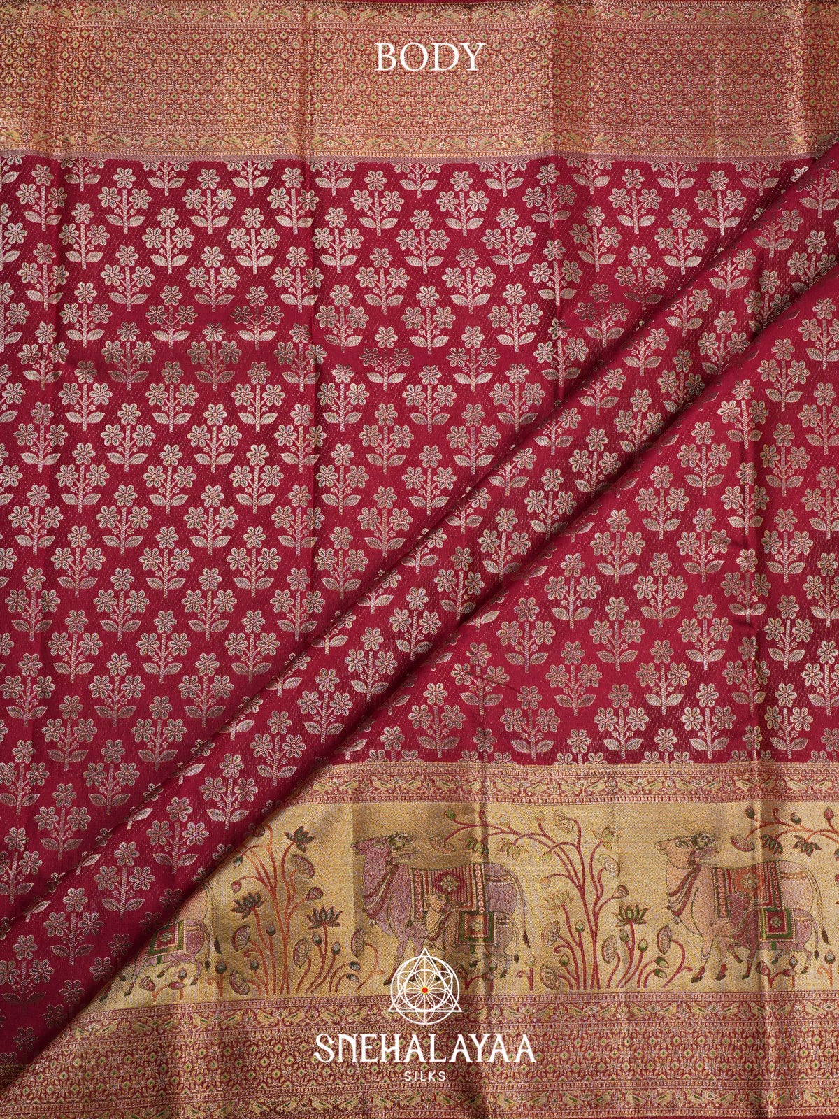Fushsia Pink Kanjivaram Silk Saree