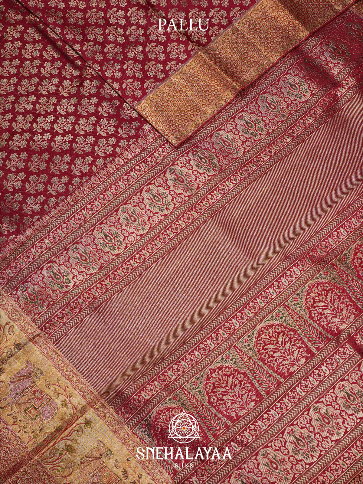 Fushsia Pink Kanjivaram Silk Saree