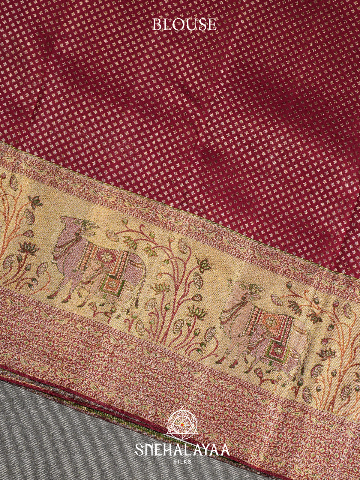 Fushsia Pink Kanjivaram Silk Saree