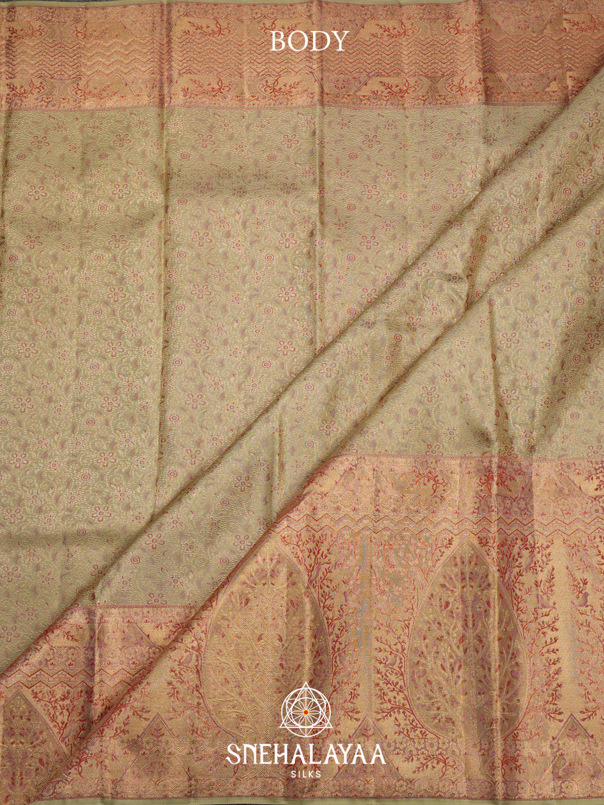 Pista Green Kanjivaram Silk Saree