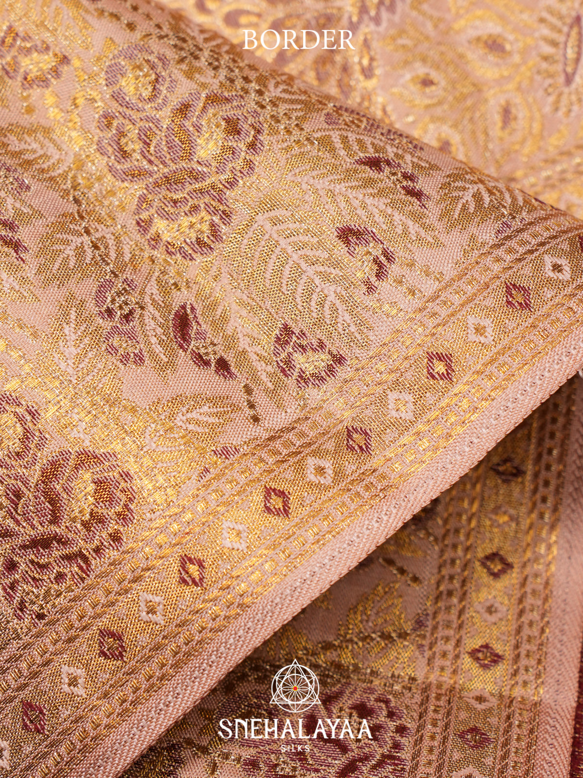 Baby Pink Kanjivaram Silk Saree
