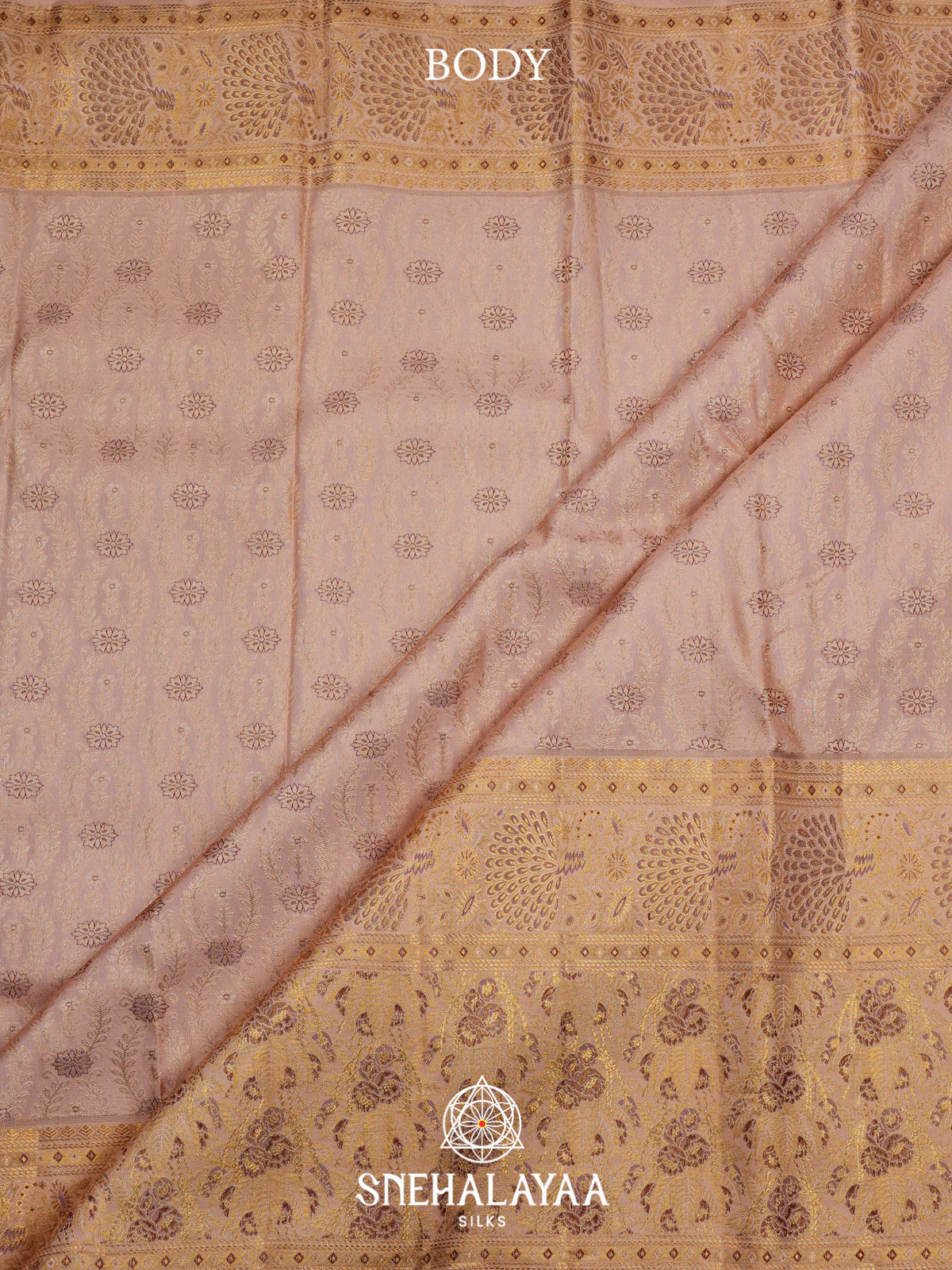 Baby Pink Kanjivaram Silk Saree