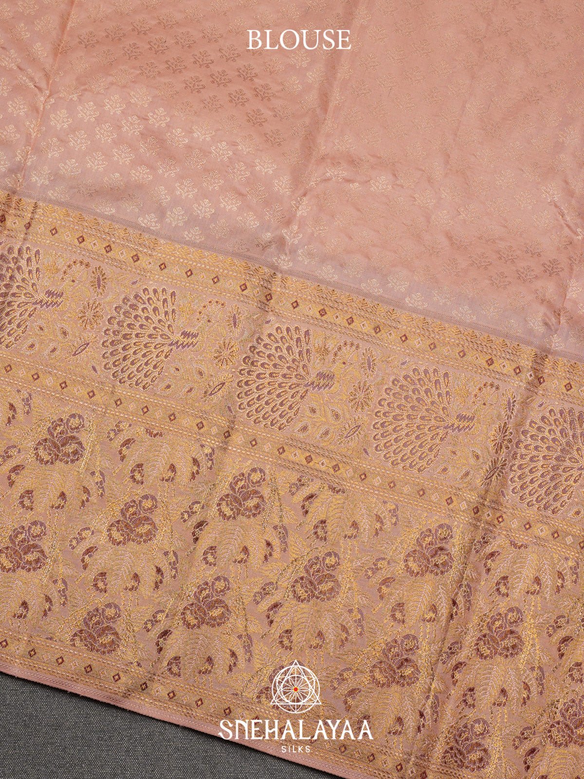 Baby Pink Kanjivaram Silk Saree