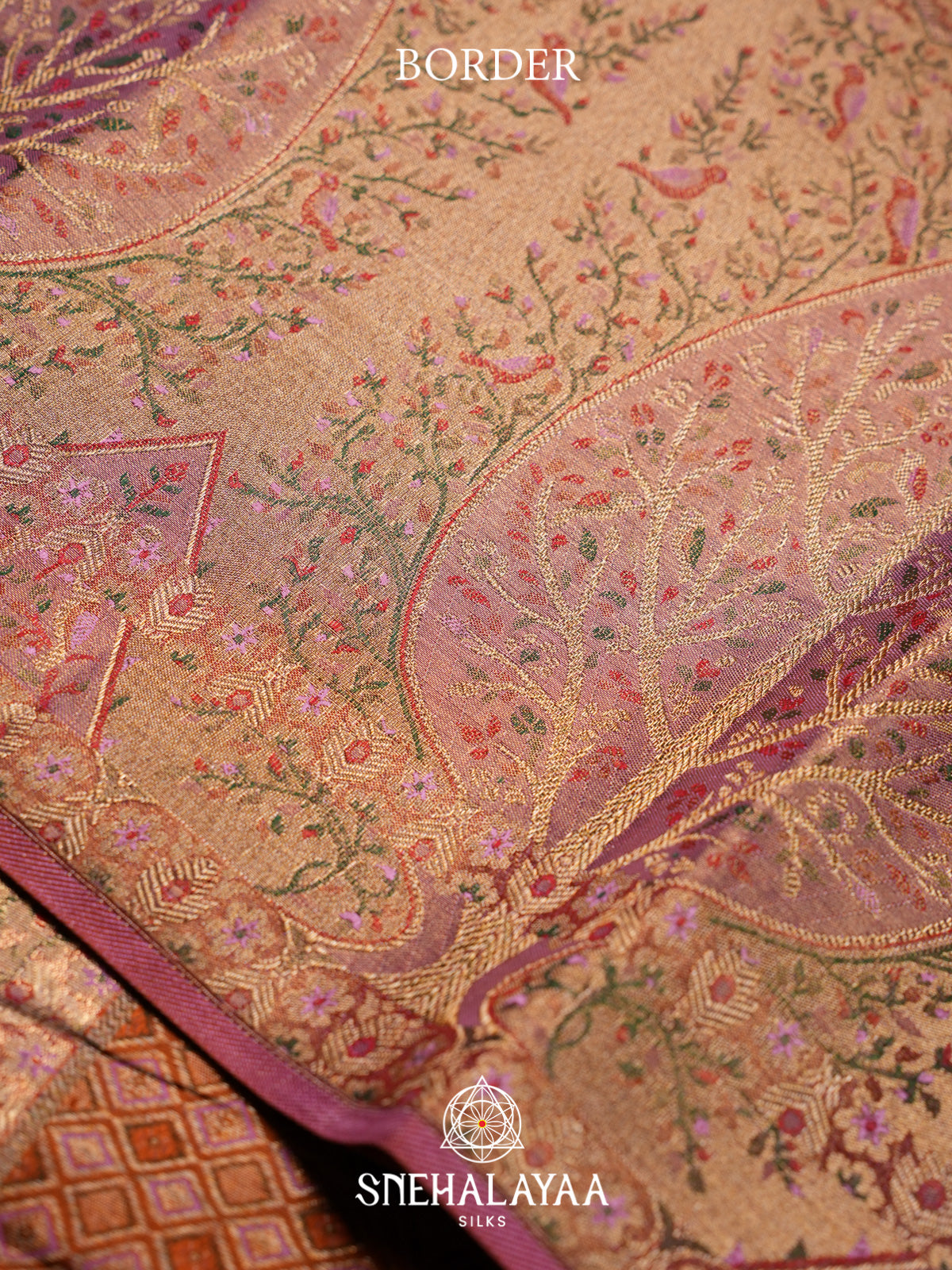 Peach Kanjivaram Silk Saree