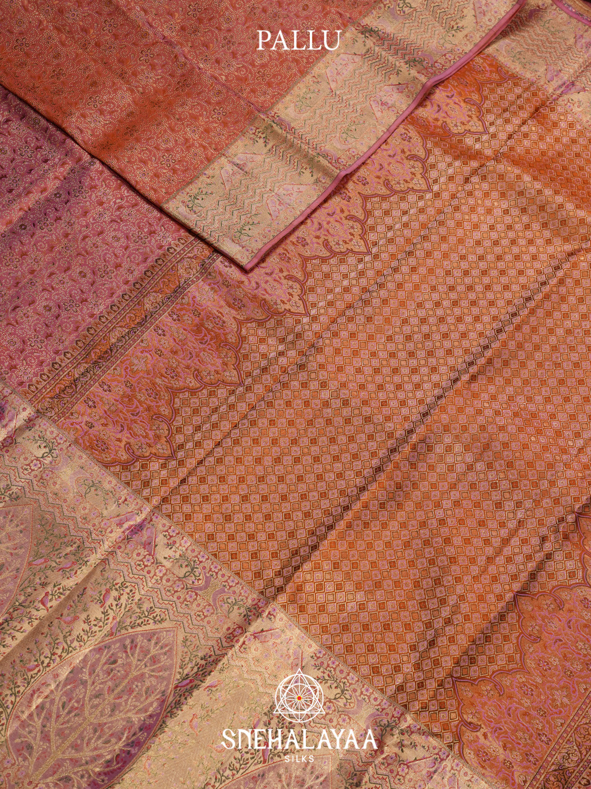 Peach Kanjivaram Silk Saree