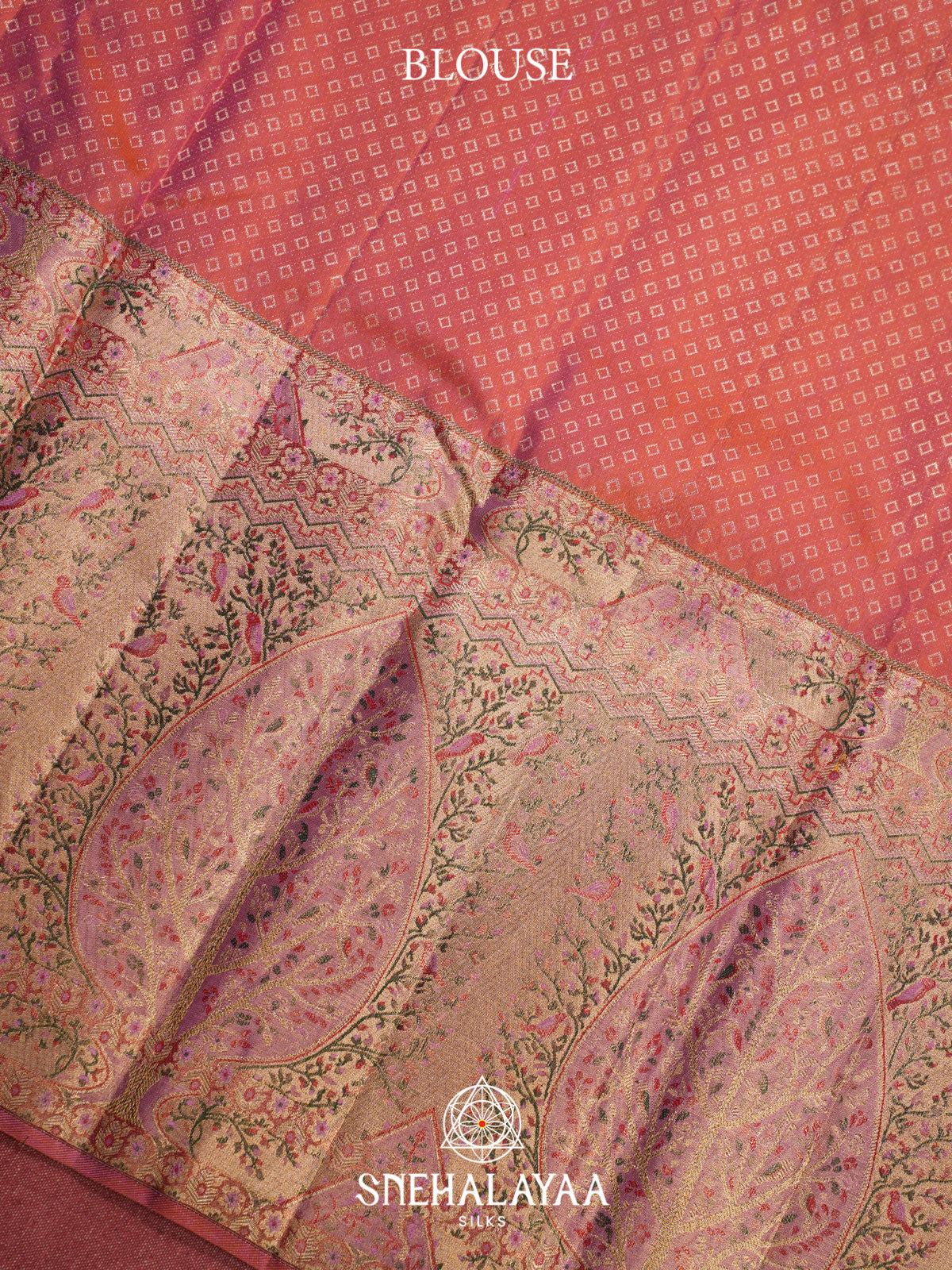 Peach Kanjivaram Silk Saree