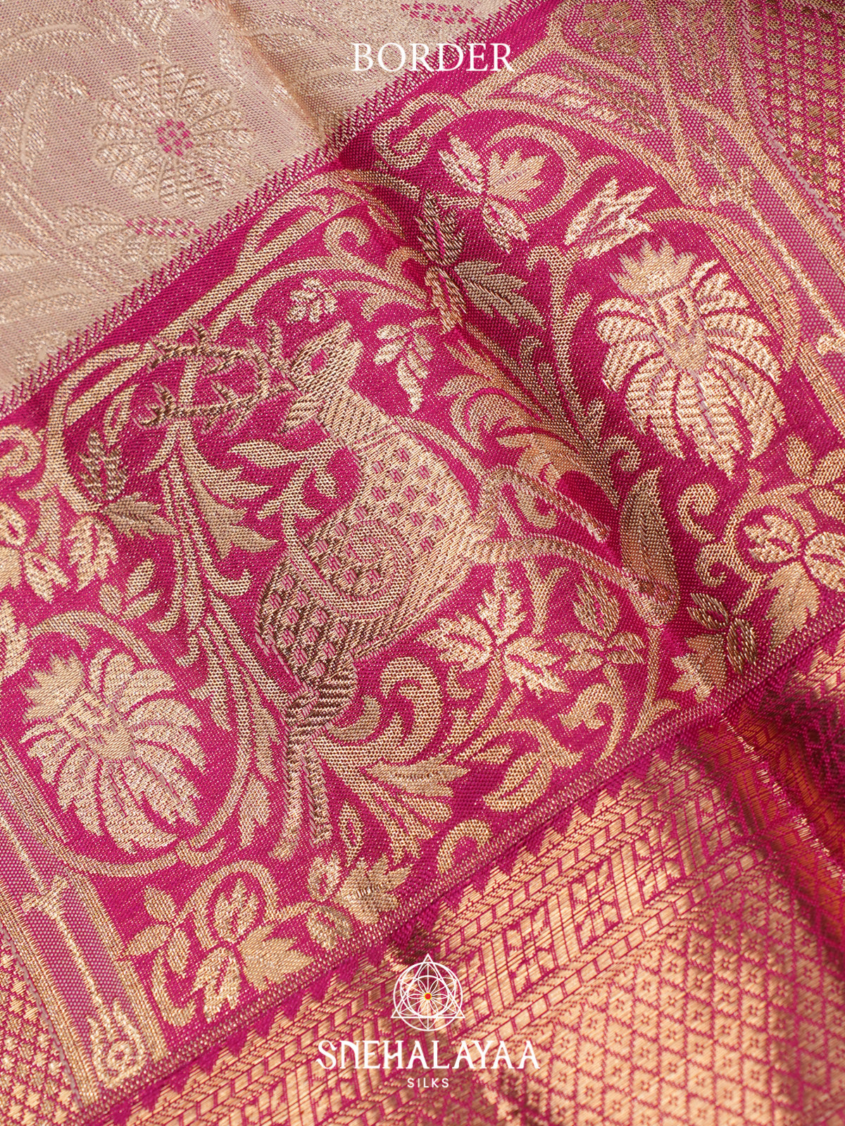 Cream Kanjivaram Silk Saree