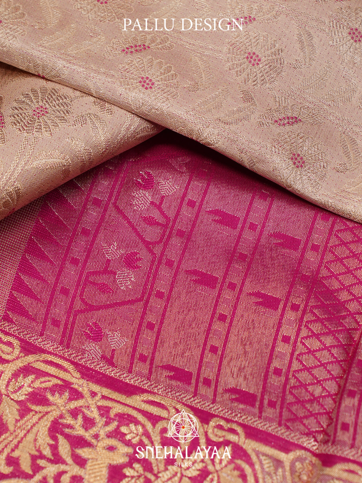 Cream Kanjivaram Silk Saree