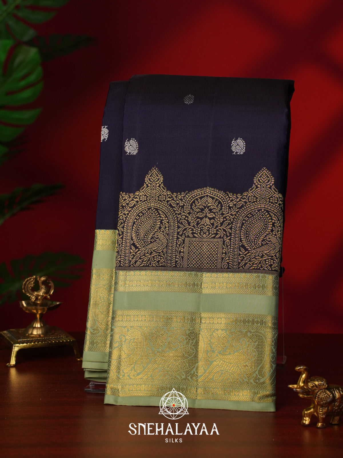 Purple Kanjivaram Silk Saree