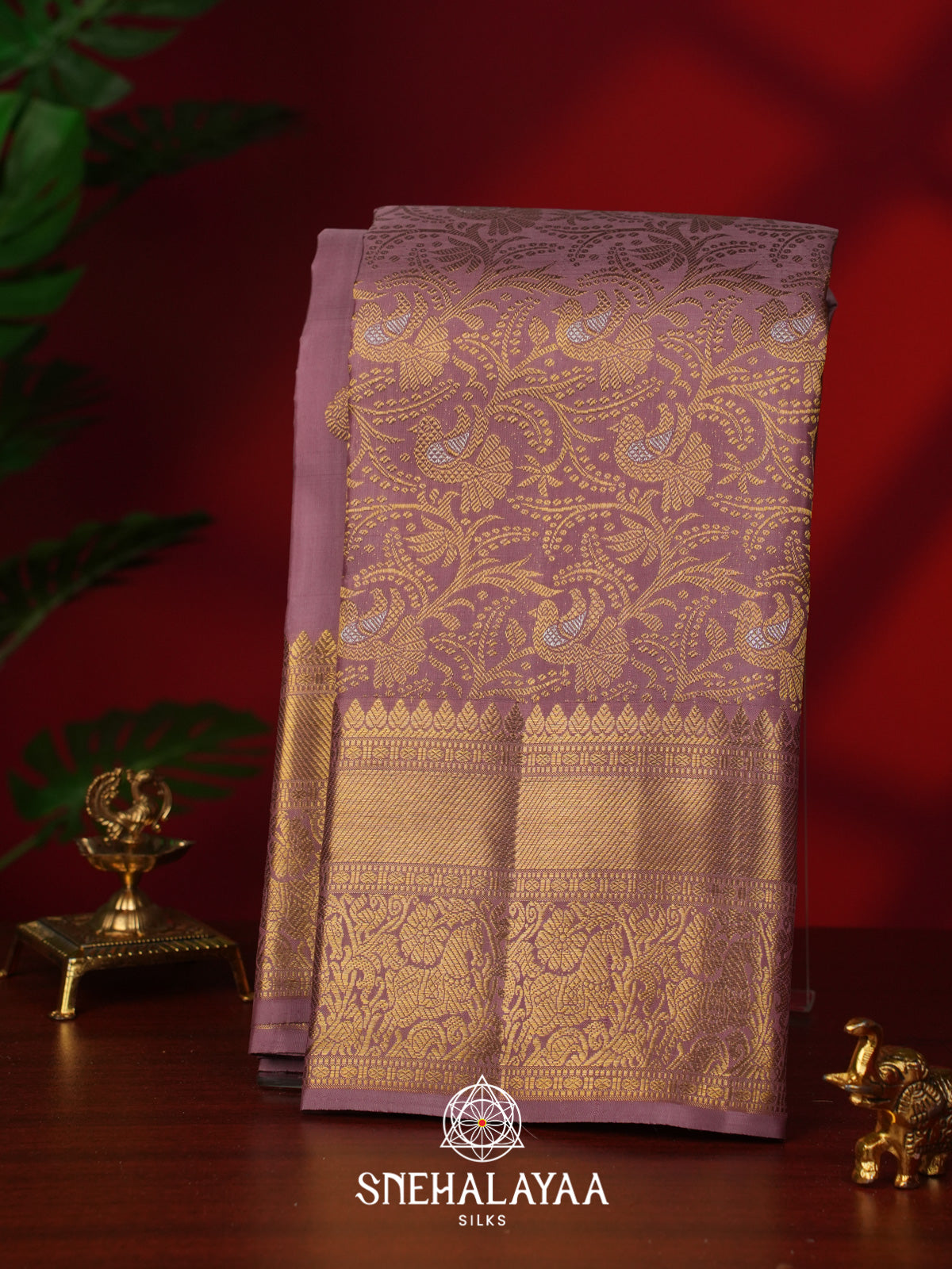 Pale Pink Kanjivaram Silk Saree